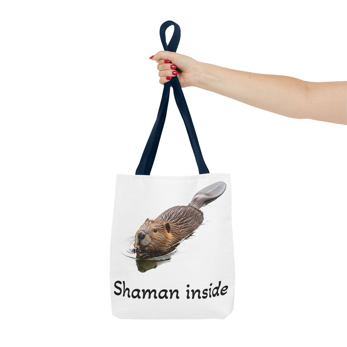 Shaman Inside Tote Bag — Cute Beaver Spirit Animal Beach & Market Tote