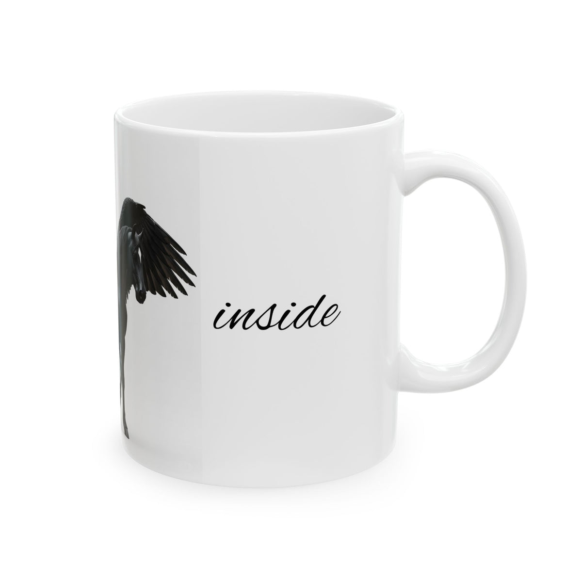 🖤 Black Unicorn Spirit Mug – Dark Magic Within