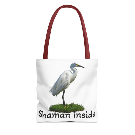 Heron 'Shaman Inside' Tote Bag — Spiritual Wildlife Canvas Tote