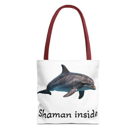 Dolphin 'Shaman Inside' Graphic Tote Bag