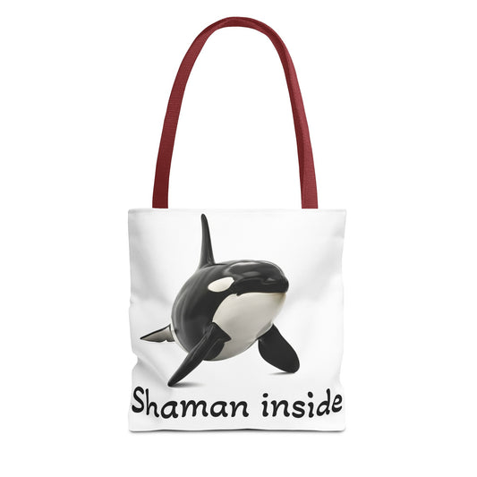 Borsa Tote Orca "Shaman Inside" – Borsa da mare spirituale con balena