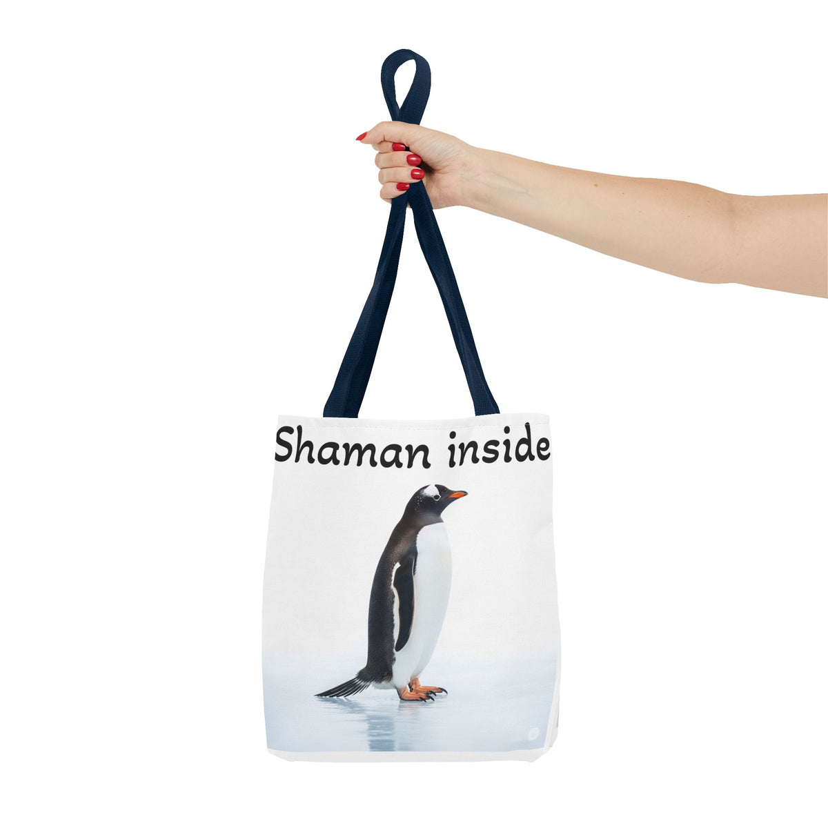 Shaman Inside Penguin Tote Bag – Spiritual Wildlife AOP Reusable Tote