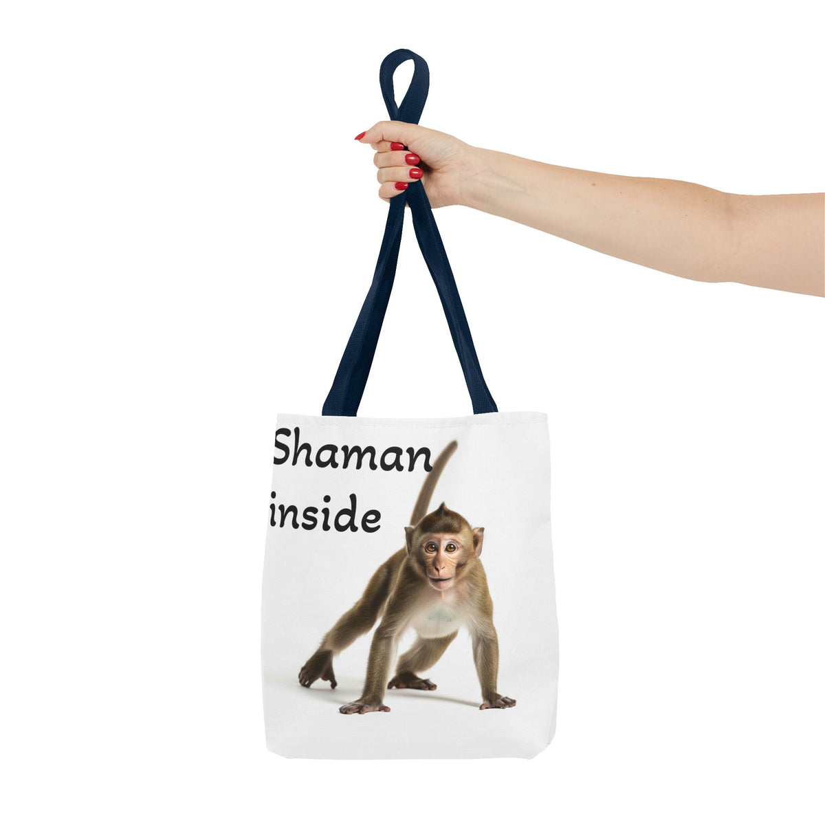 Borsa Tote Shaman Inside Monkey — Simpatica stampa di animale spirituale