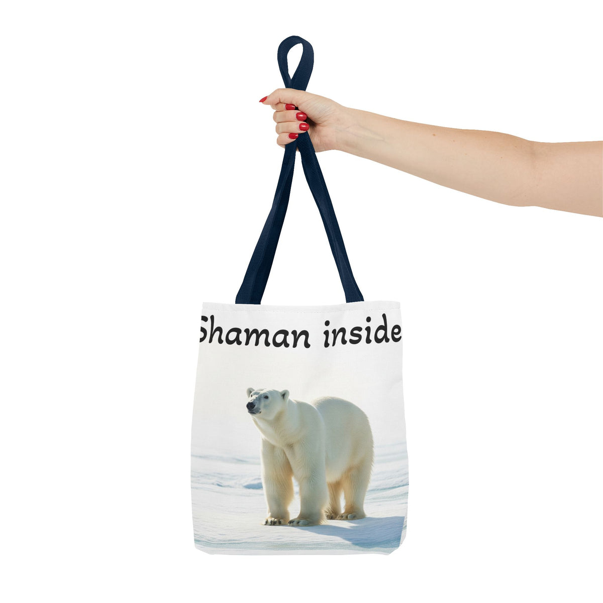 Borsa Tote Shaman Inside – Shopper con natura spirituale di orso polare