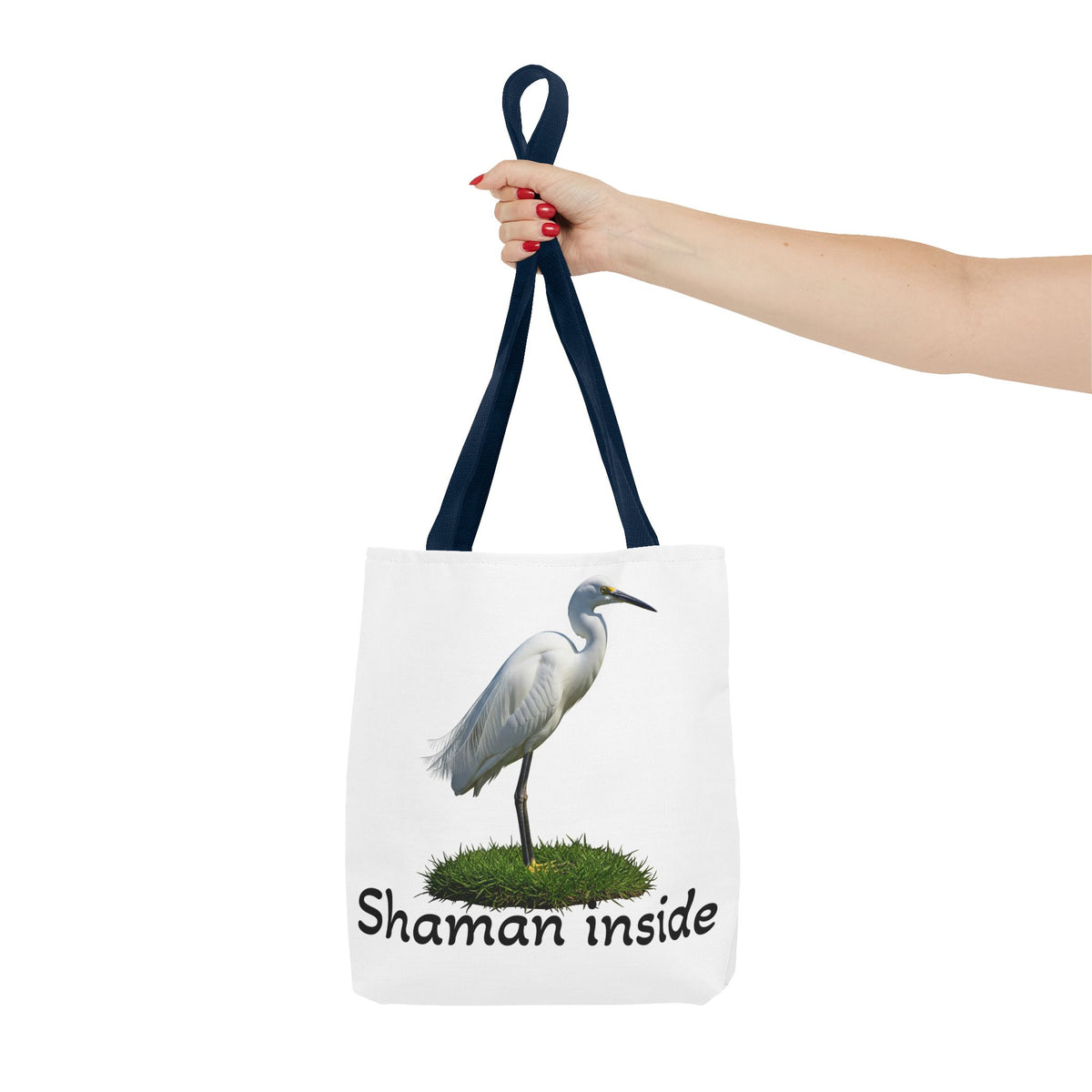 Heron 'Shaman Inside' Tote Bag — Spiritual Wildlife Canvas Tote