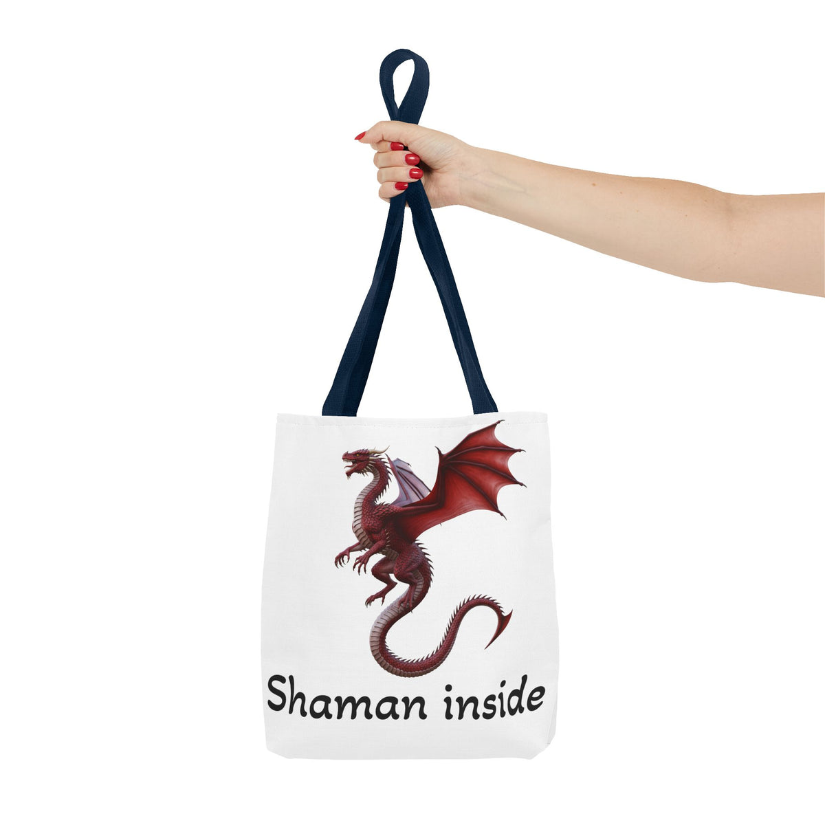 Tote — 'Shaman Inside' Red Dragon All-Over Print Tote Bag