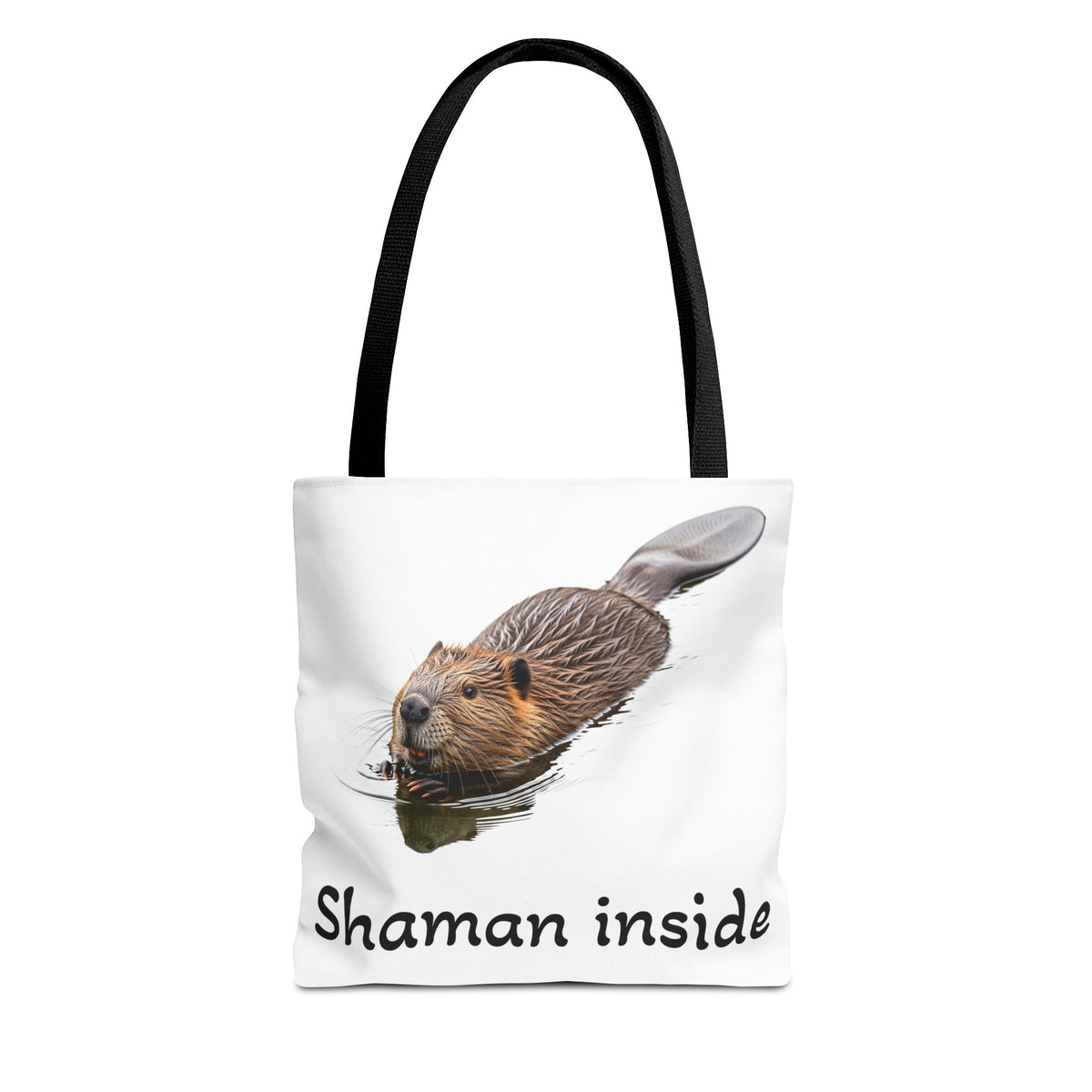 Shaman Inside Tote Bag — Cute Beaver Spirit Animal Beach & Market Tote