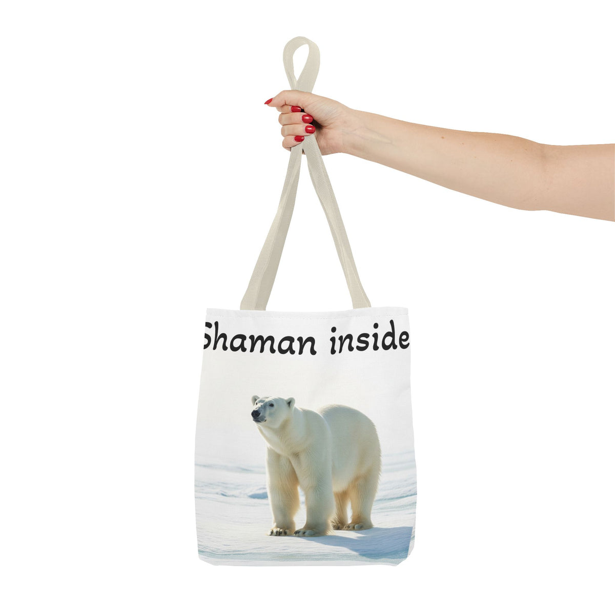 Borsa Tote Shaman Inside – Shopper con natura spirituale di orso polare