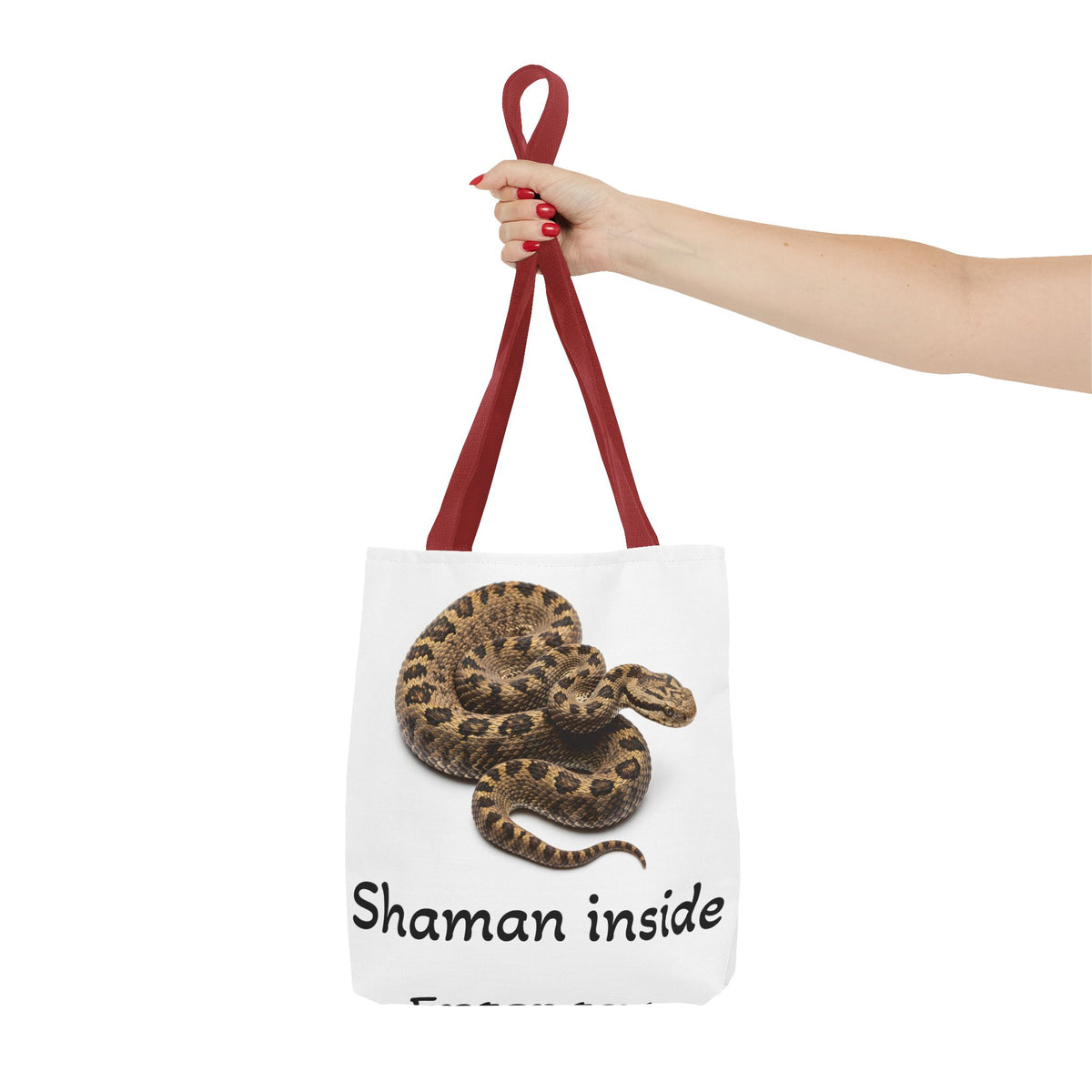 Shaman Inside Snake Adder Tote Bag – Spiritual Animal Totem Canvas Tote