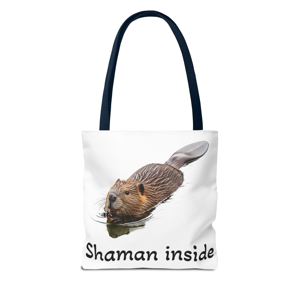 Shaman Inside Tote Bag — Cute Beaver Spirit Animal Beach & Market Tote