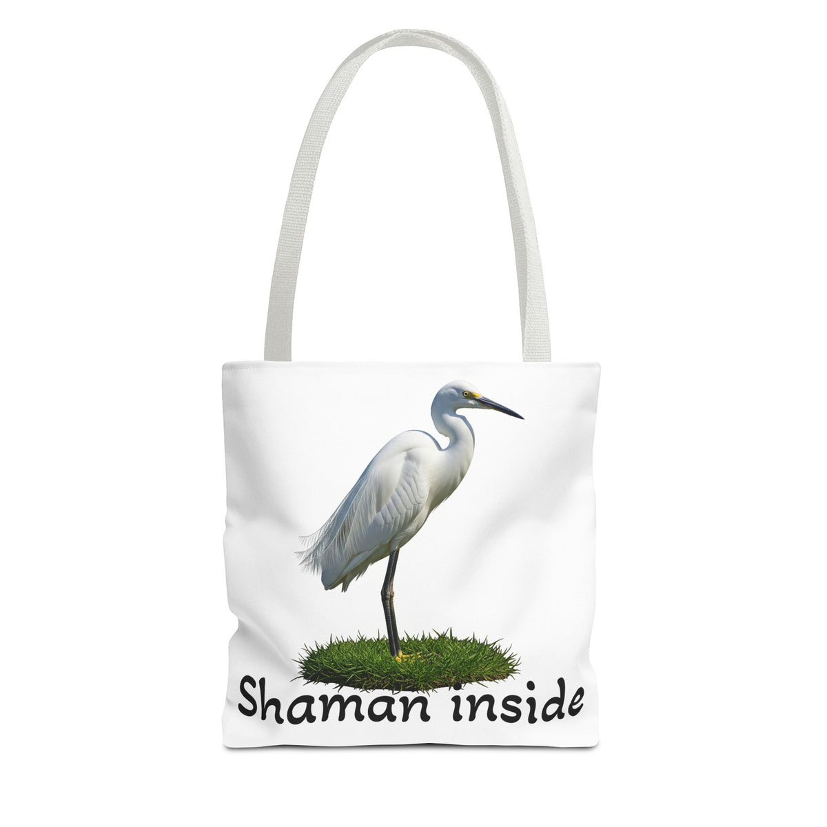 Heron 'Shaman Inside' Tote Bag — Spiritual Wildlife Canvas Tote