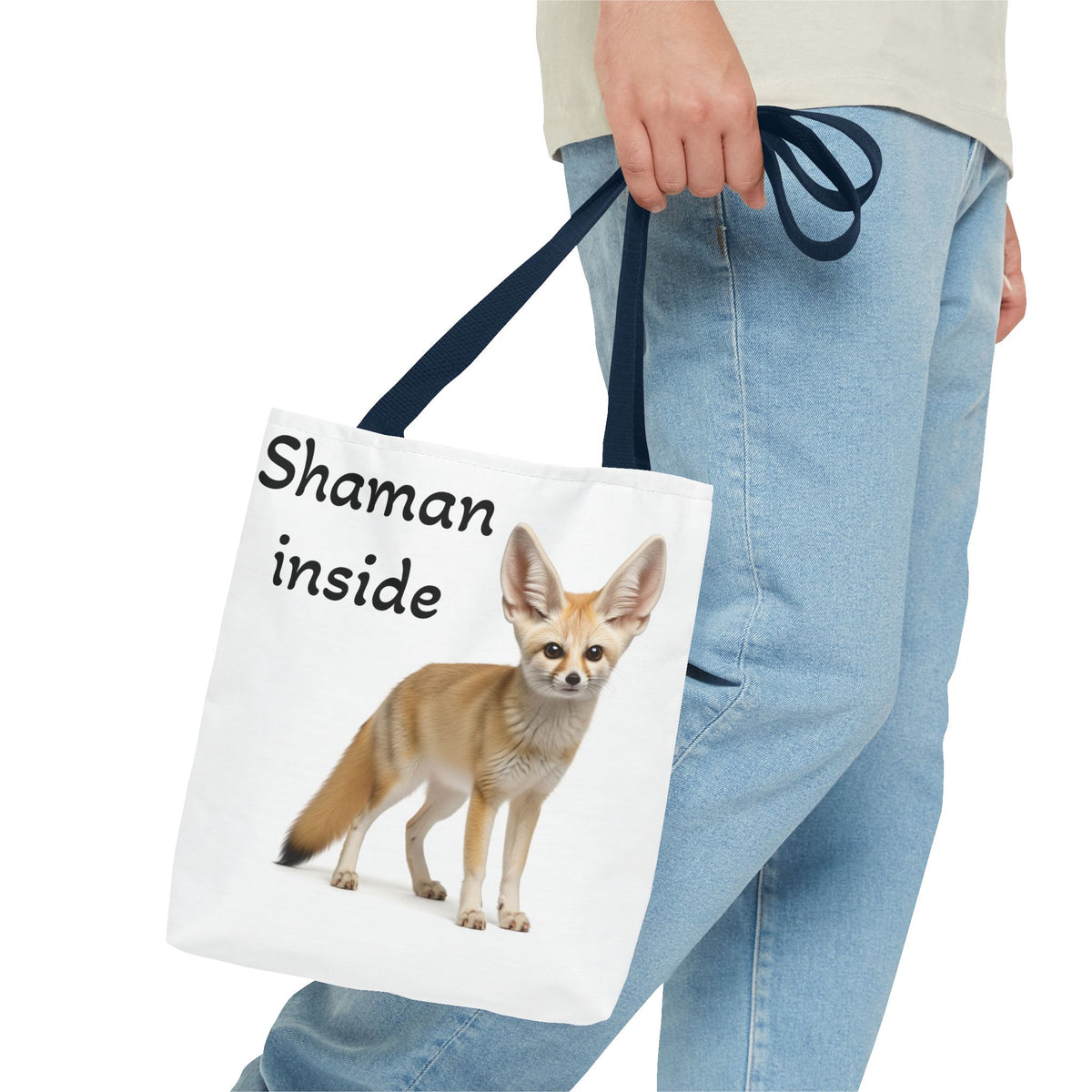 Borsa tote Shaman Inside Fennec Fox – Graziosa borsa per la spesa e per tutti i giorni con stampa di animale spirituale