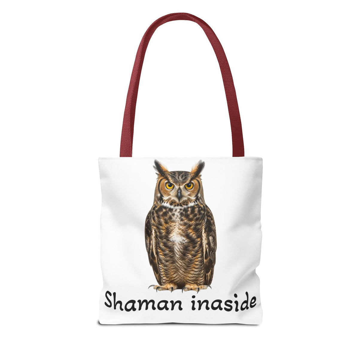 Borsa tote Shaman Inside Owl — Borsa da mercato ecologica in stile boho, stregoneria spirituale