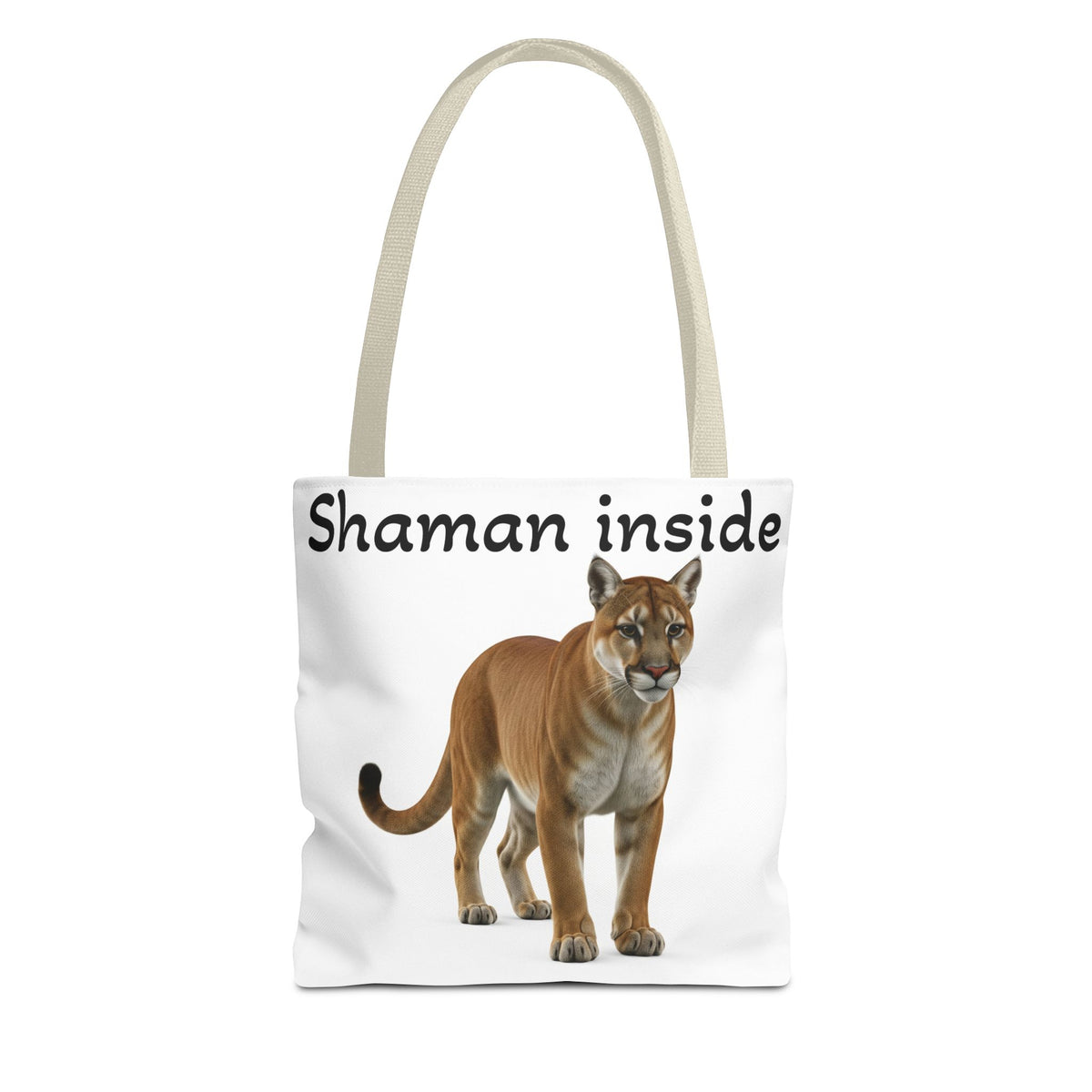 Shaman Inside Tote Bag — Cougar Graphic Spiritual Animal Spirit Shopper