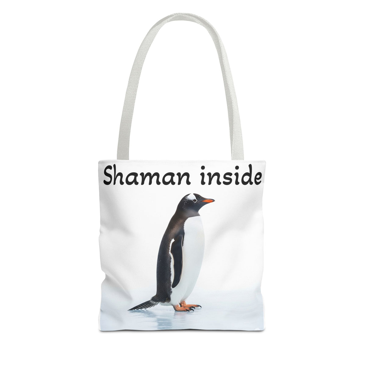 Shaman Inside Penguin Tote Bag – Spiritual Wildlife AOP Reusable Tote