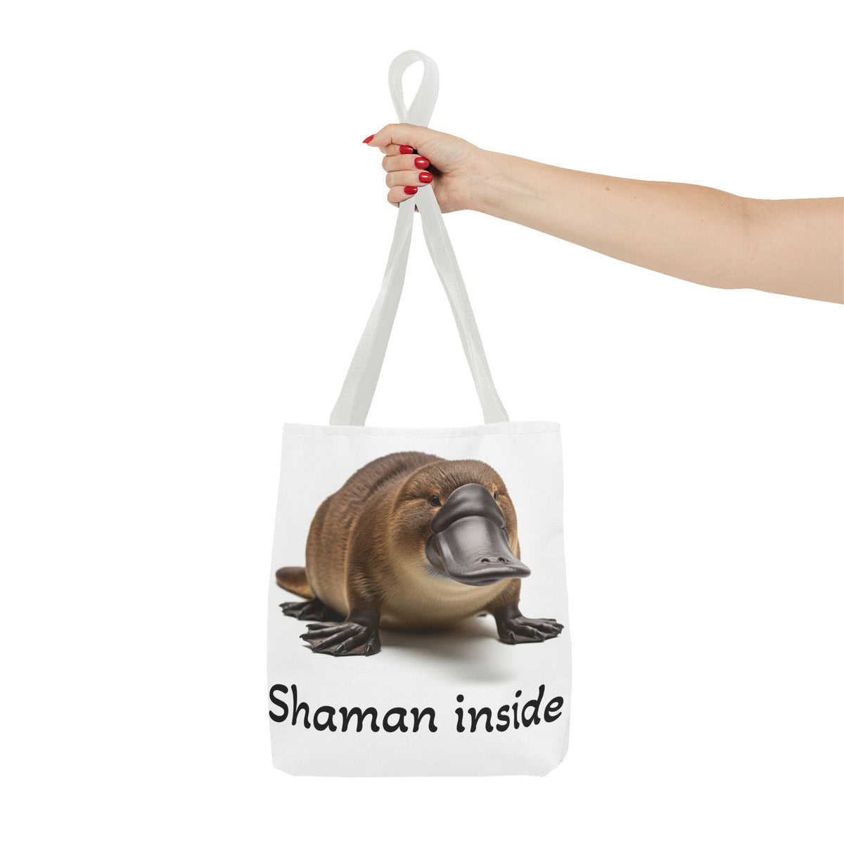 Platypus "Shaman Inside" Tote Bag — Cute Spiritual Animal Print