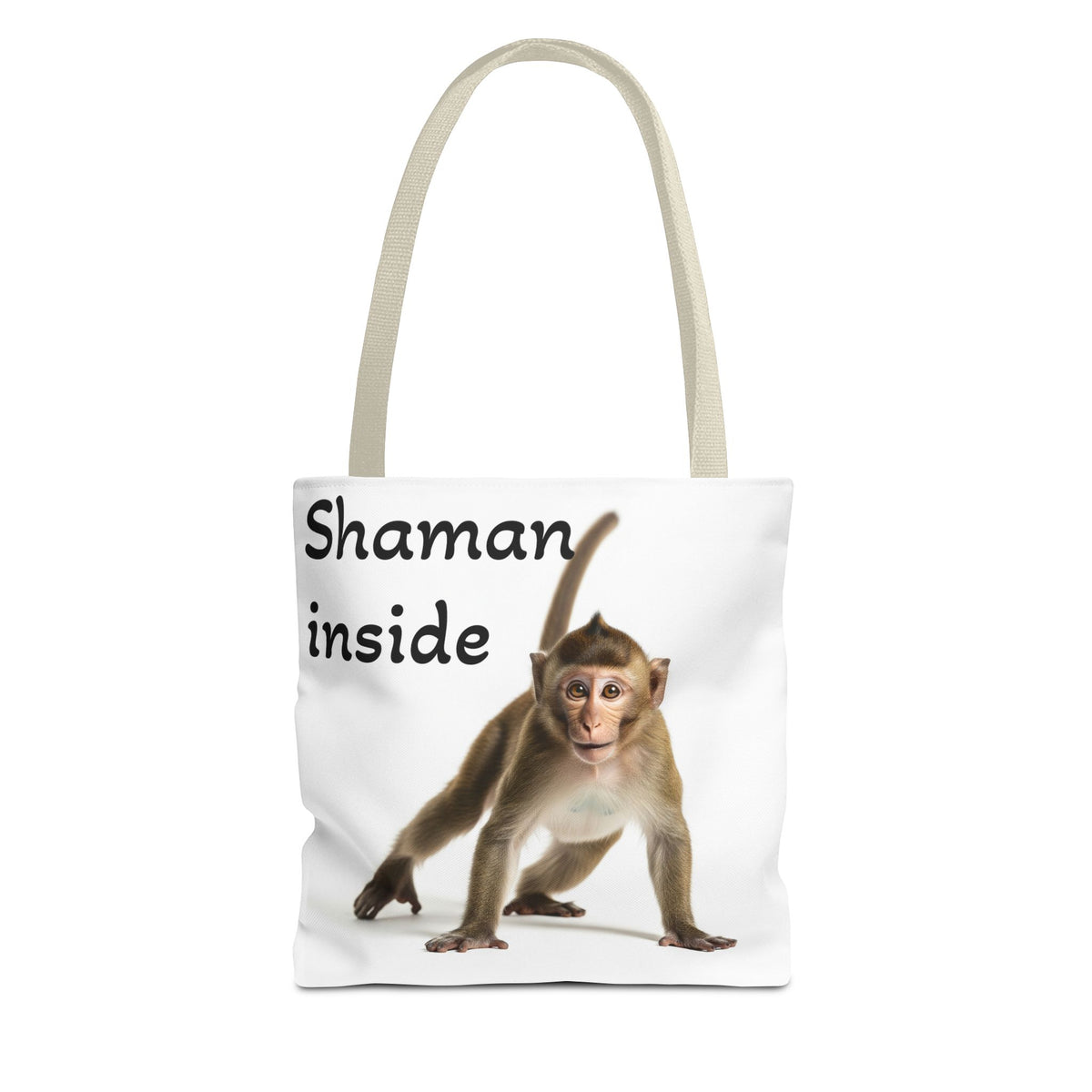 Borsa Tote Shaman Inside Monkey — Simpatica stampa di animale spirituale