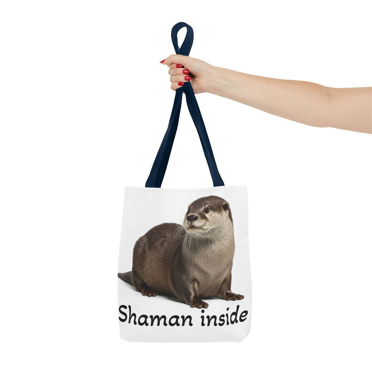 Borsa shopper "Shaman Inside" con lontra - Simpatica borsa boho con animali