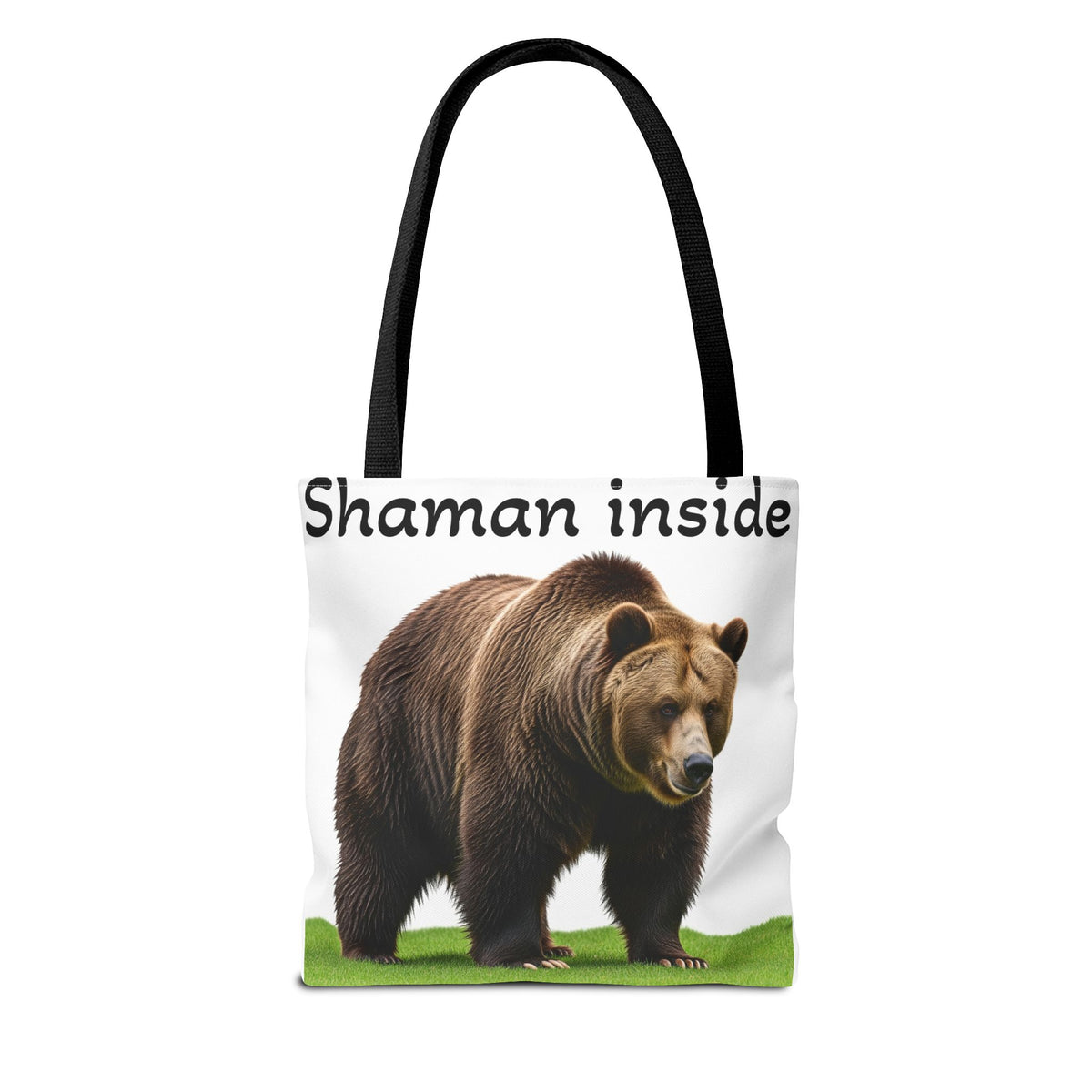 Borsa tote Shaman Inside Bear — Borsa riutilizzabile con spirito guida animale spirituale