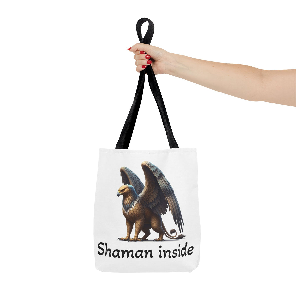 Borsa Tote Shaman Inside — Borsa Tote Mythical Griffon AOP per Regali Spirituali e Pagani