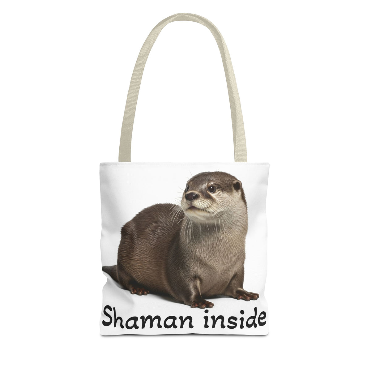 Borsa shopper "Shaman Inside" con lontra - Simpatica borsa boho con animali