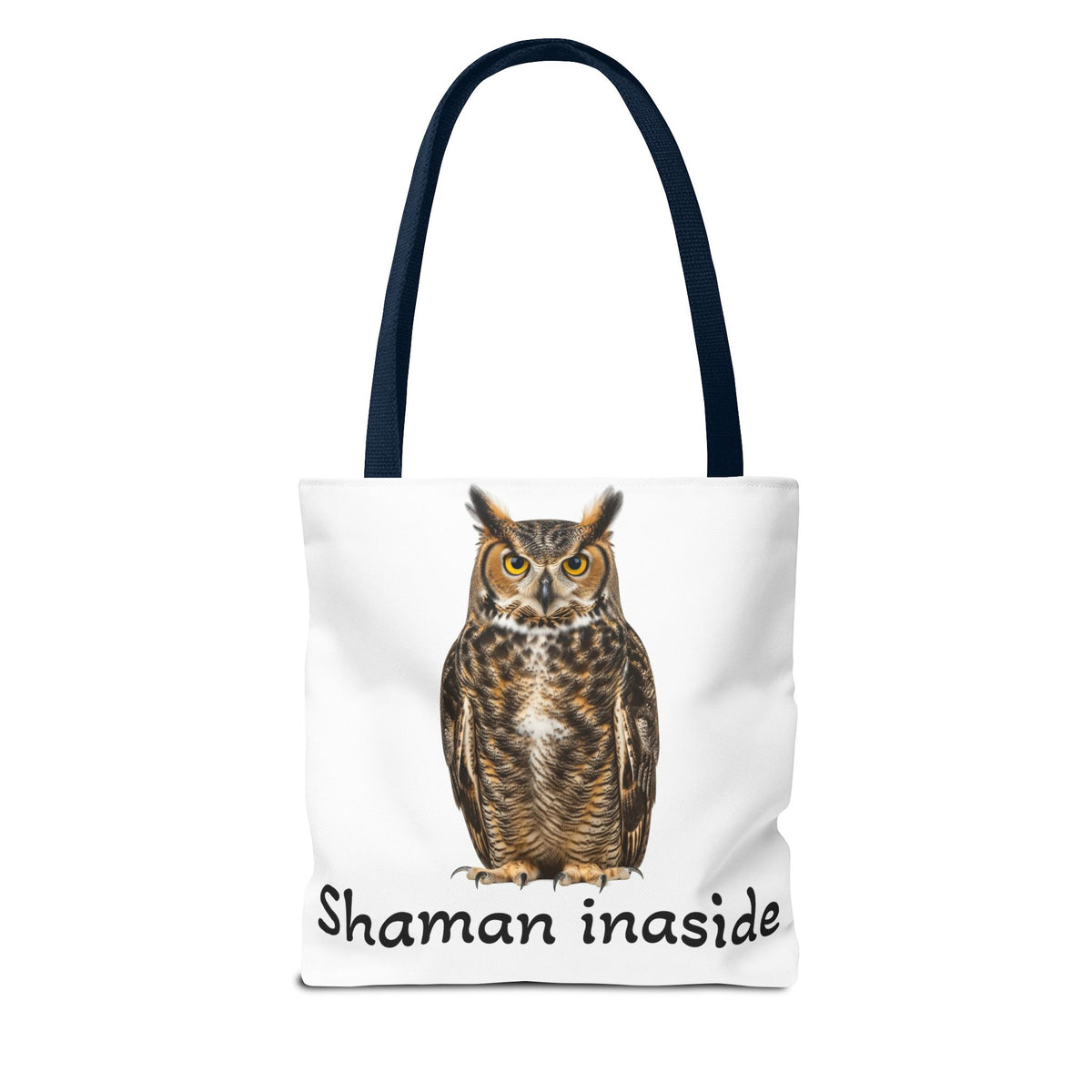 Borsa tote Shaman Inside Owl — Borsa da mercato ecologica in stile boho, stregoneria spirituale