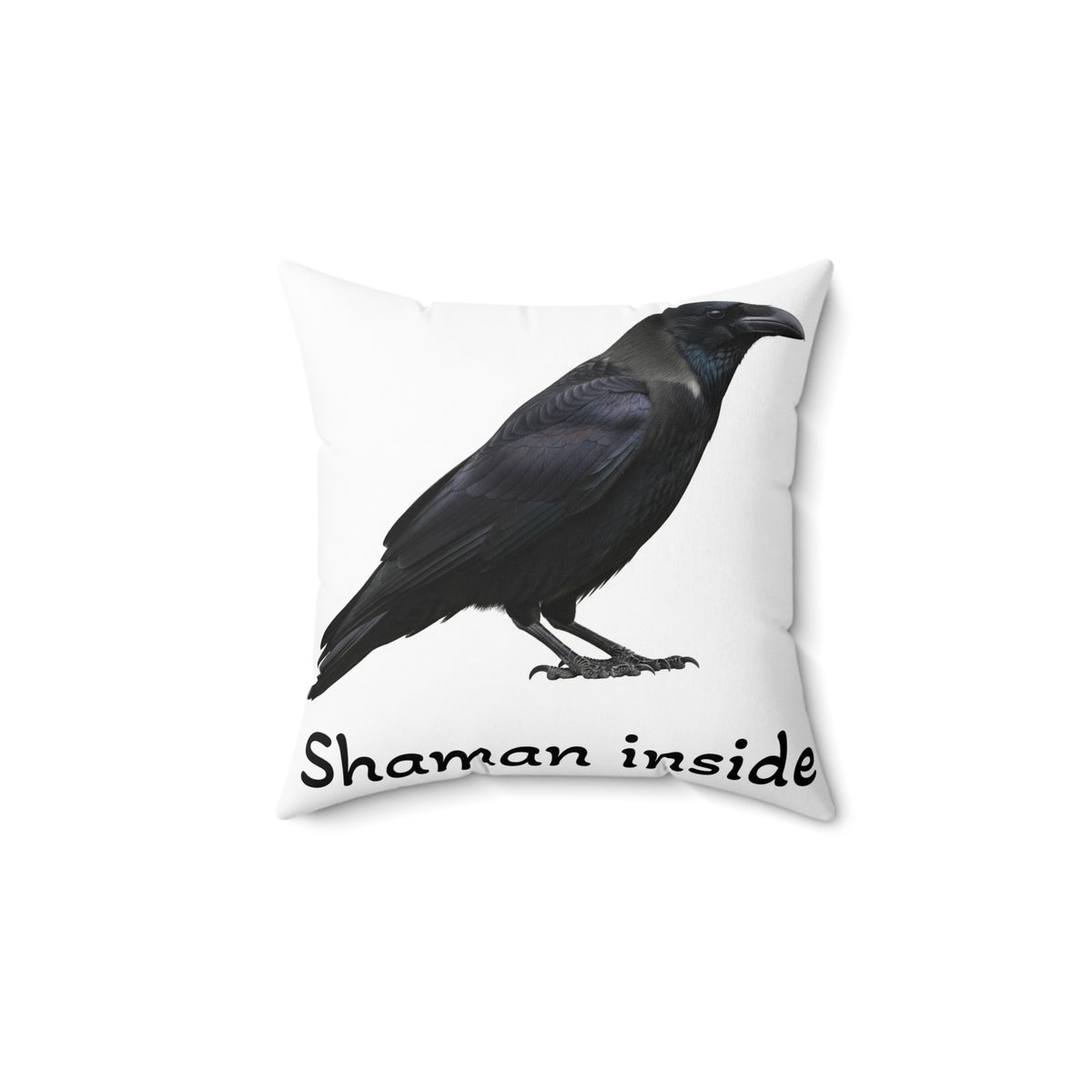 Cuscino quadrato Shaman Inside Raven - in poliestere filato per un arredamento mistico