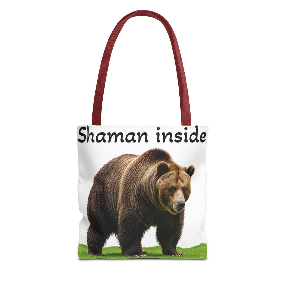 Borsa tote Shaman Inside Bear — Borsa riutilizzabile con spirito guida animale spirituale