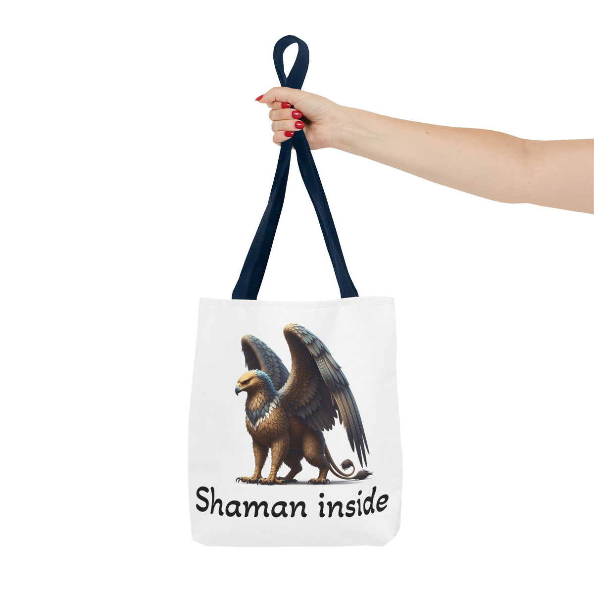 Borsa Tote Shaman Inside — Borsa Tote Mythical Griffon AOP per Regali Spirituali e Pagani