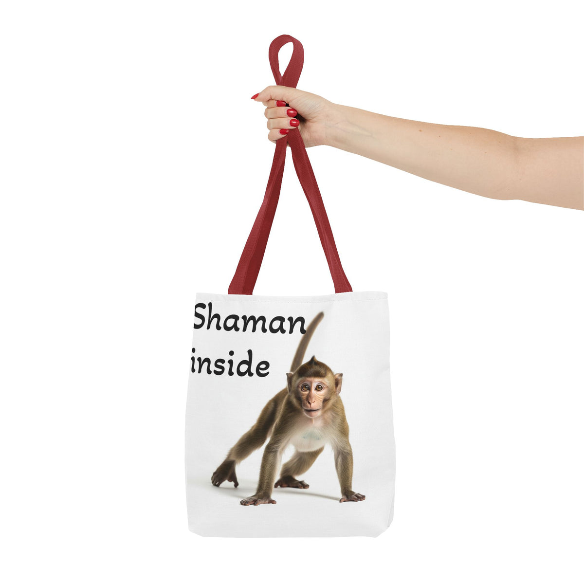 Borsa Tote Shaman Inside Monkey — Simpatica stampa di animale spirituale