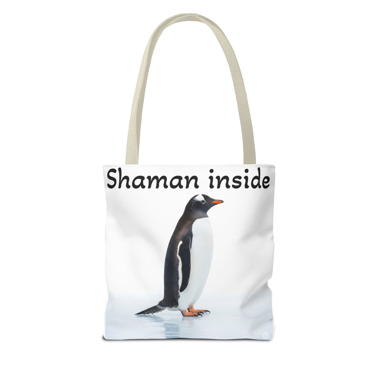 Shaman Inside Penguin Tote Bag – Spiritual Wildlife AOP Reusable Tote