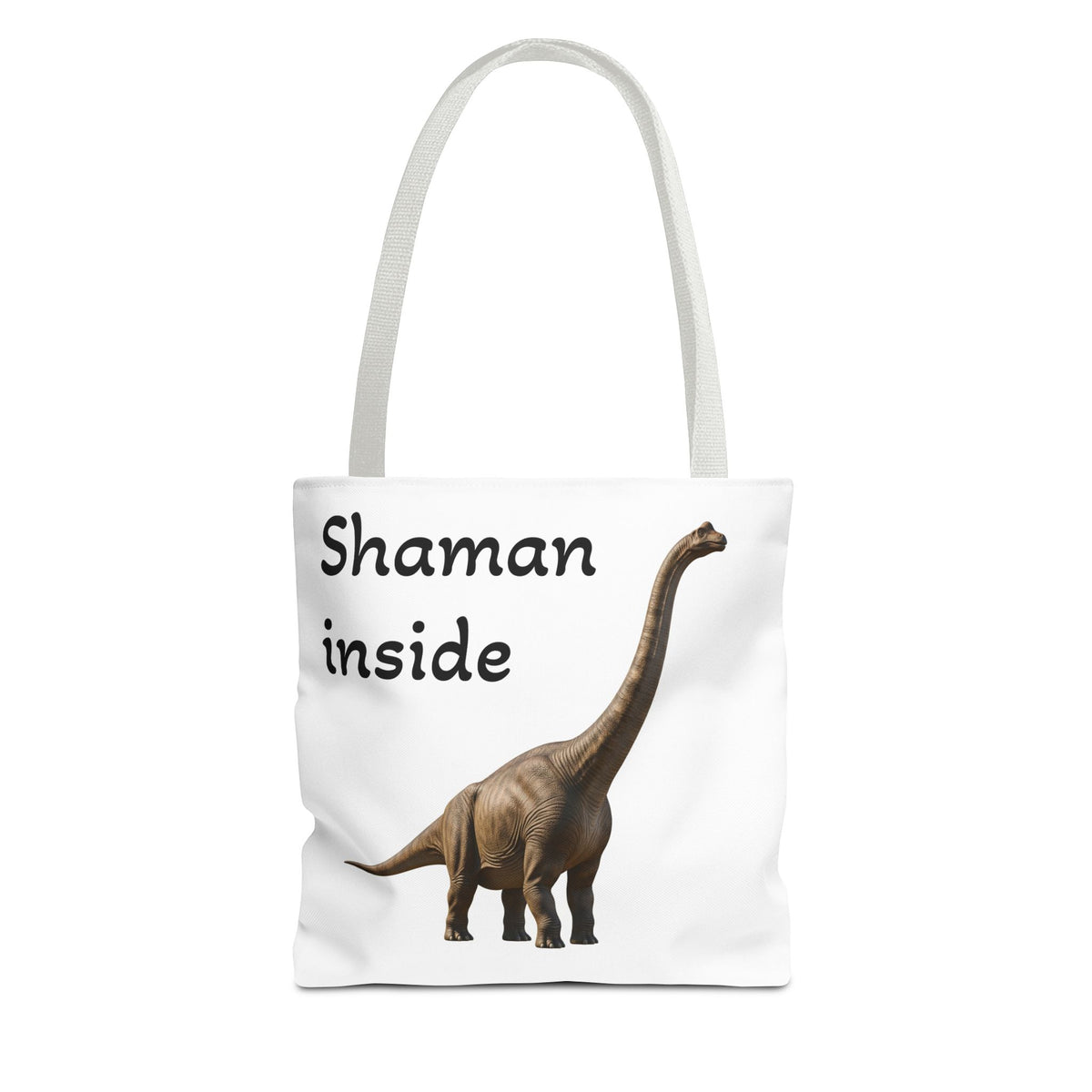Tote Bag Shaman Inside – Eco Shopper con divertente grafica di dinosauro