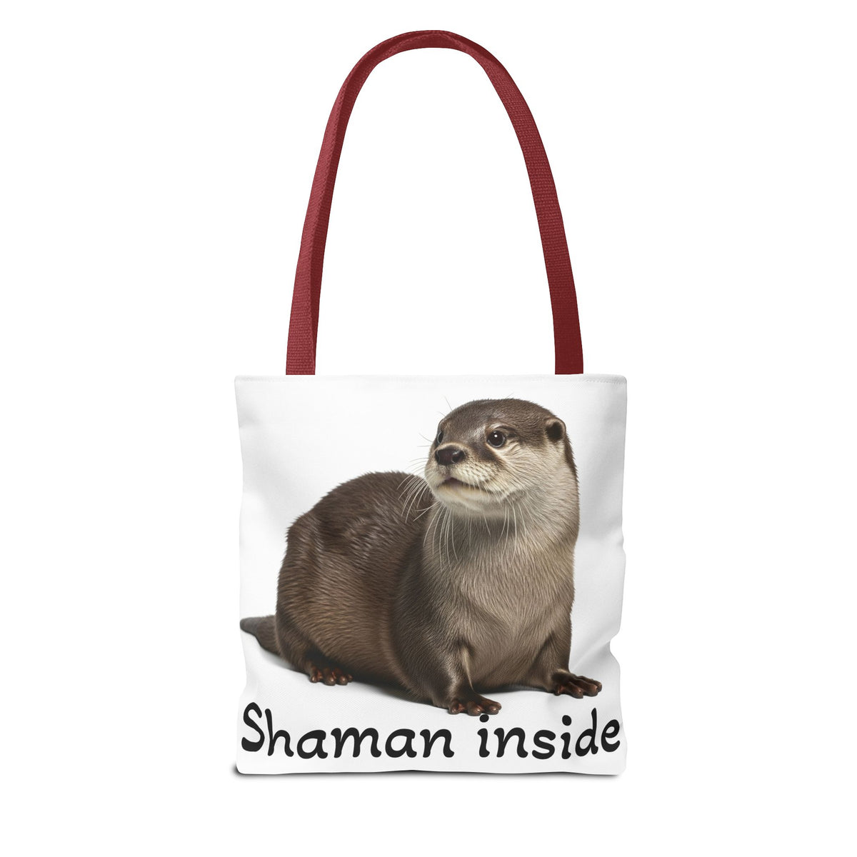 Borsa shopper "Shaman Inside" con lontra - Simpatica borsa boho con animali