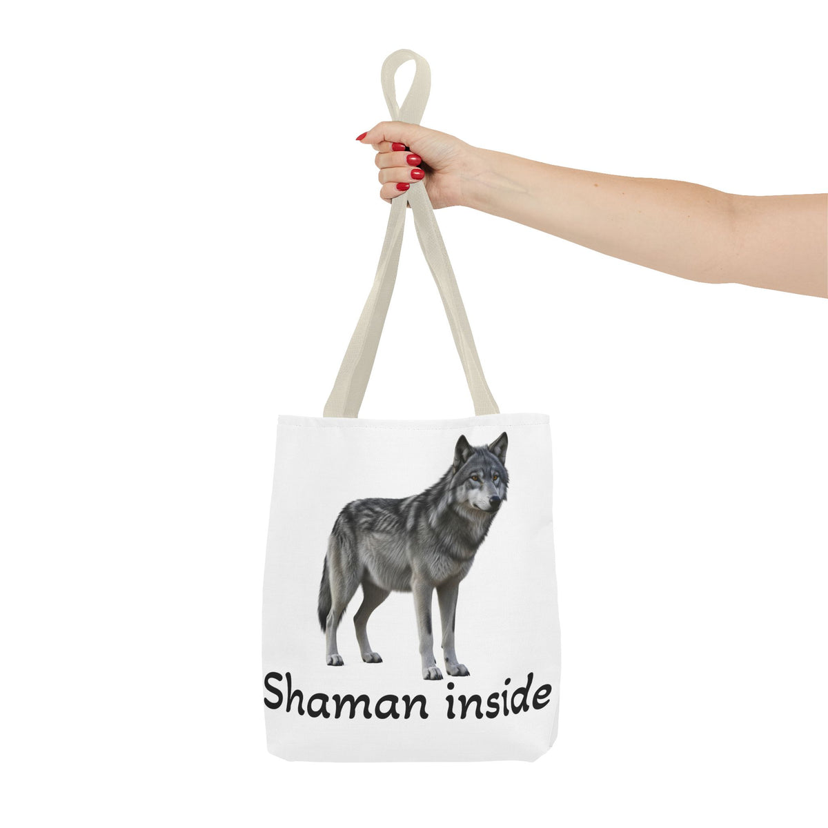 Borsa tote Lupo 'Shaman Inside' – Borsa in tela natura spirituale