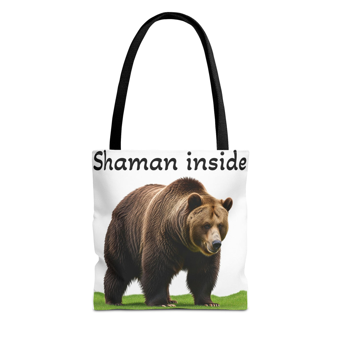 Borsa tote Shaman Inside Bear — Borsa riutilizzabile con spirito guida animale spirituale
