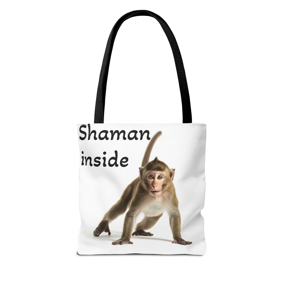 Borsa Tote Shaman Inside Monkey — Simpatica stampa di animale spirituale