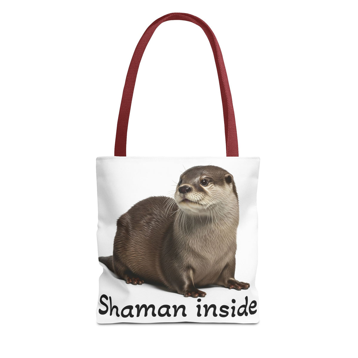 Borsa shopper "Shaman Inside" con lontra - Simpatica borsa boho con animali