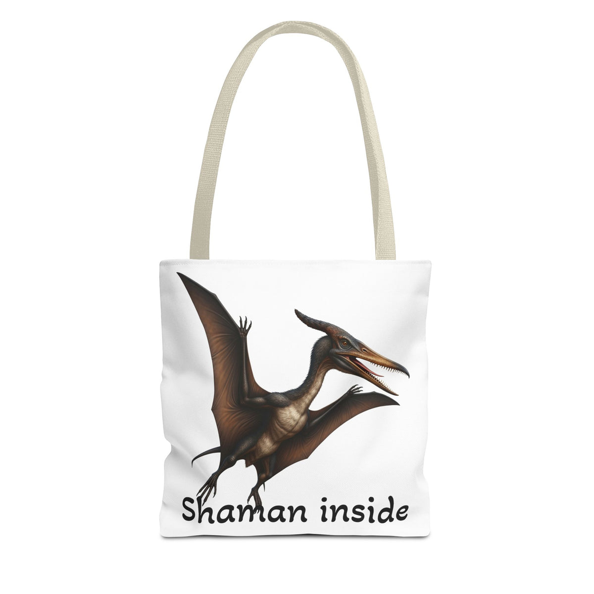 Shaman Inside Tote Bag — Pterosaur Spirit Animal Canvas Tote