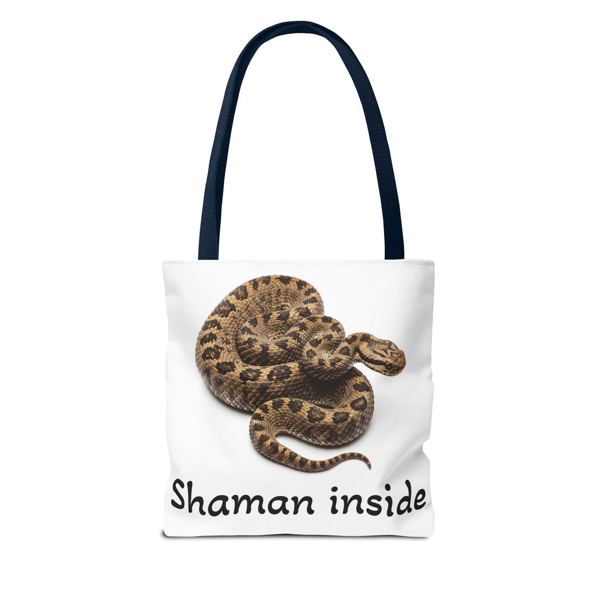 Shaman Inside Snake Adder Tote Bag – Spiritual Animal Totem Canvas Tote