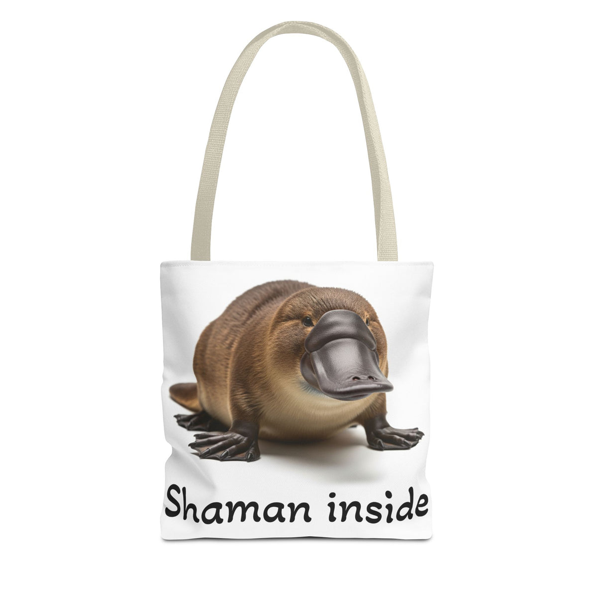 Platypus "Shaman Inside" Tote Bag — Cute Spiritual Animal Print