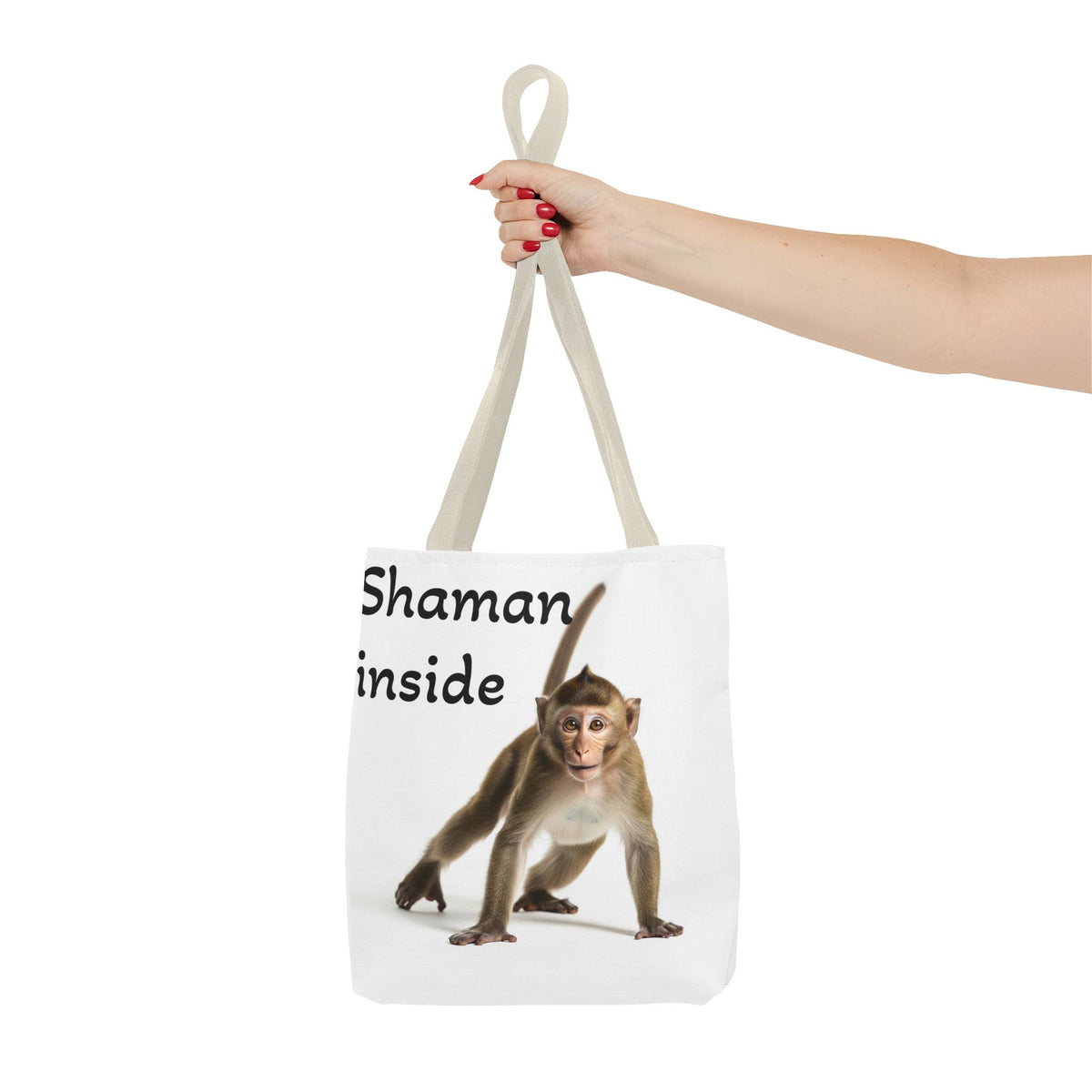 Borsa Tote Shaman Inside Monkey — Simpatica stampa di animale spirituale