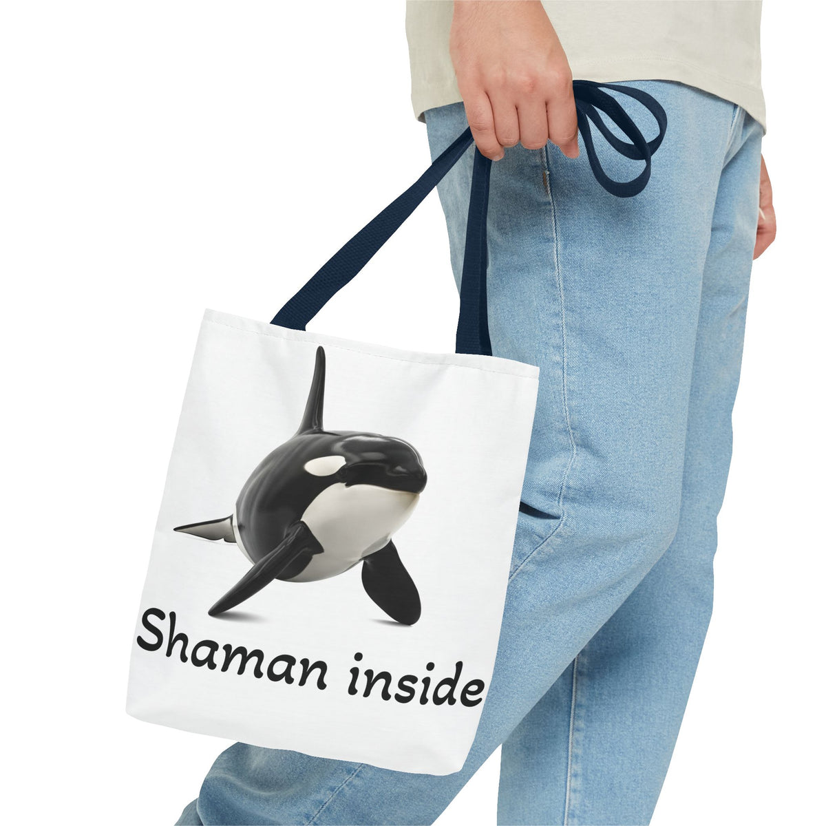 Orca "Shaman Inside" Tote Bag – Spiritual Whale Beach Market Bag