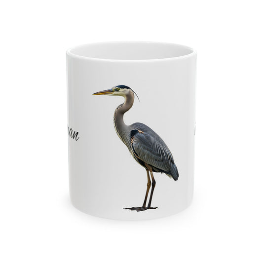 🪶 Tazza Grey Heron Spirit – Calma in movimento 