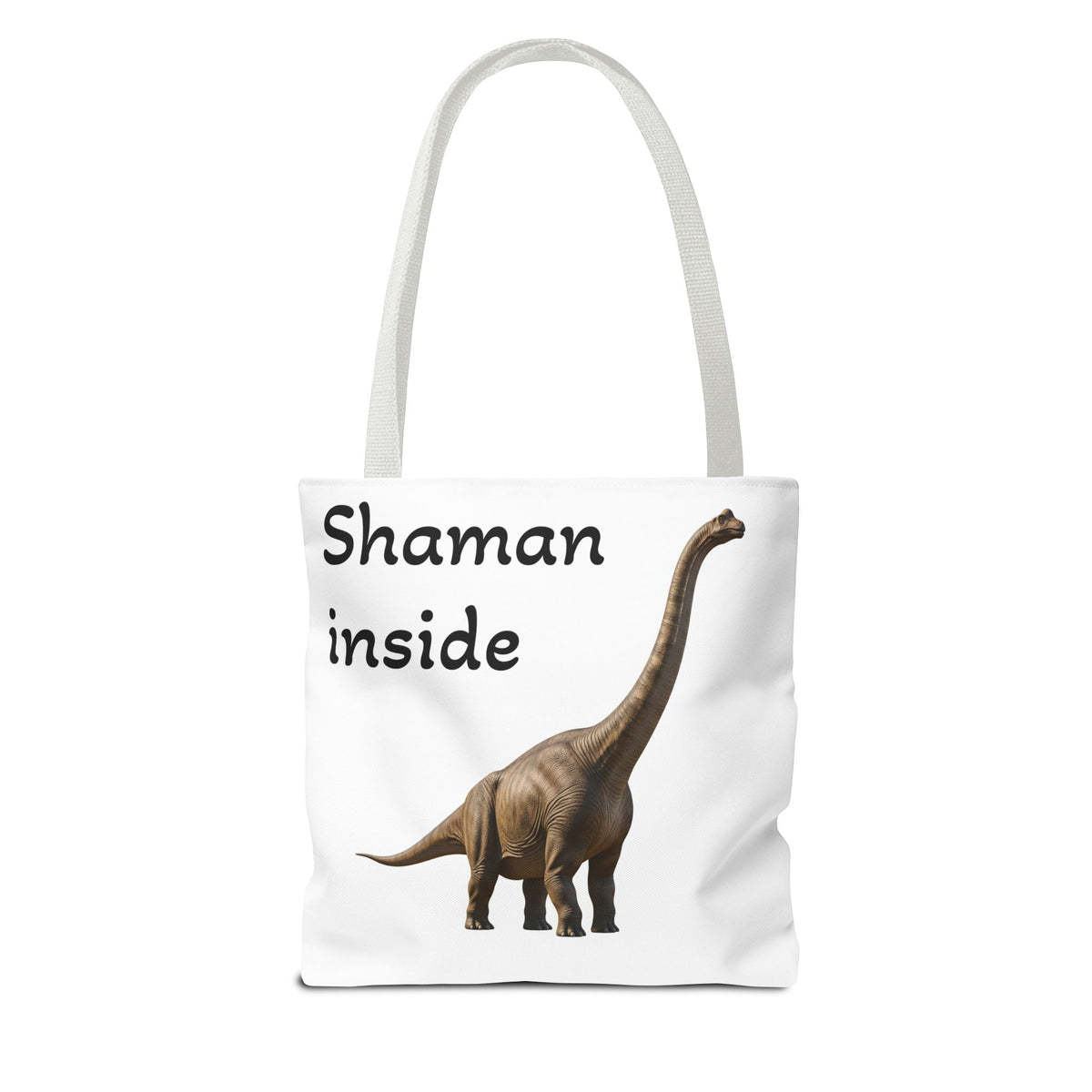Tote Bag Shaman Inside – Eco Shopper con divertente grafica di dinosauro