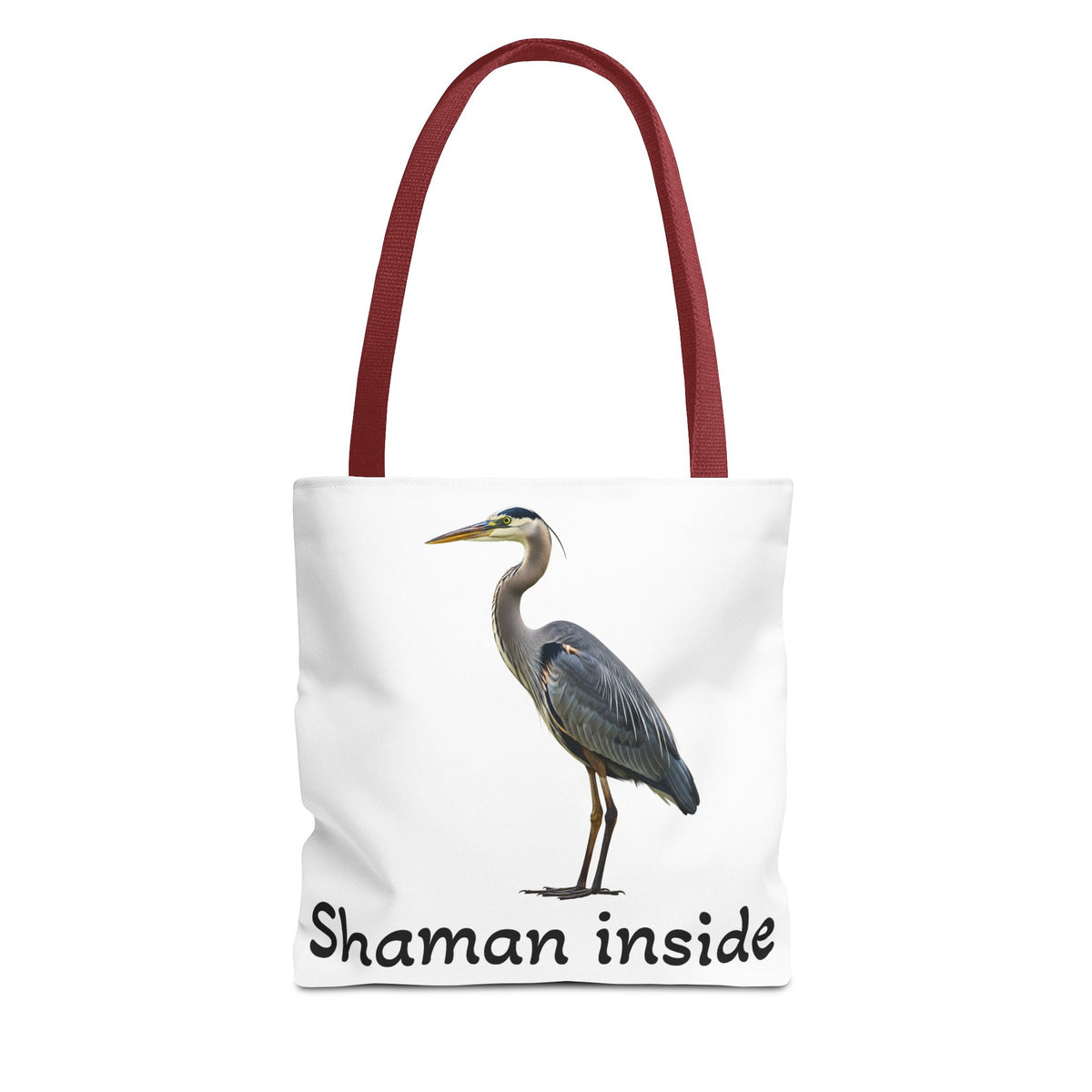 Heron 'Shaman Inside' Tote Bag — Spiritual Wildlife Canvas Tote