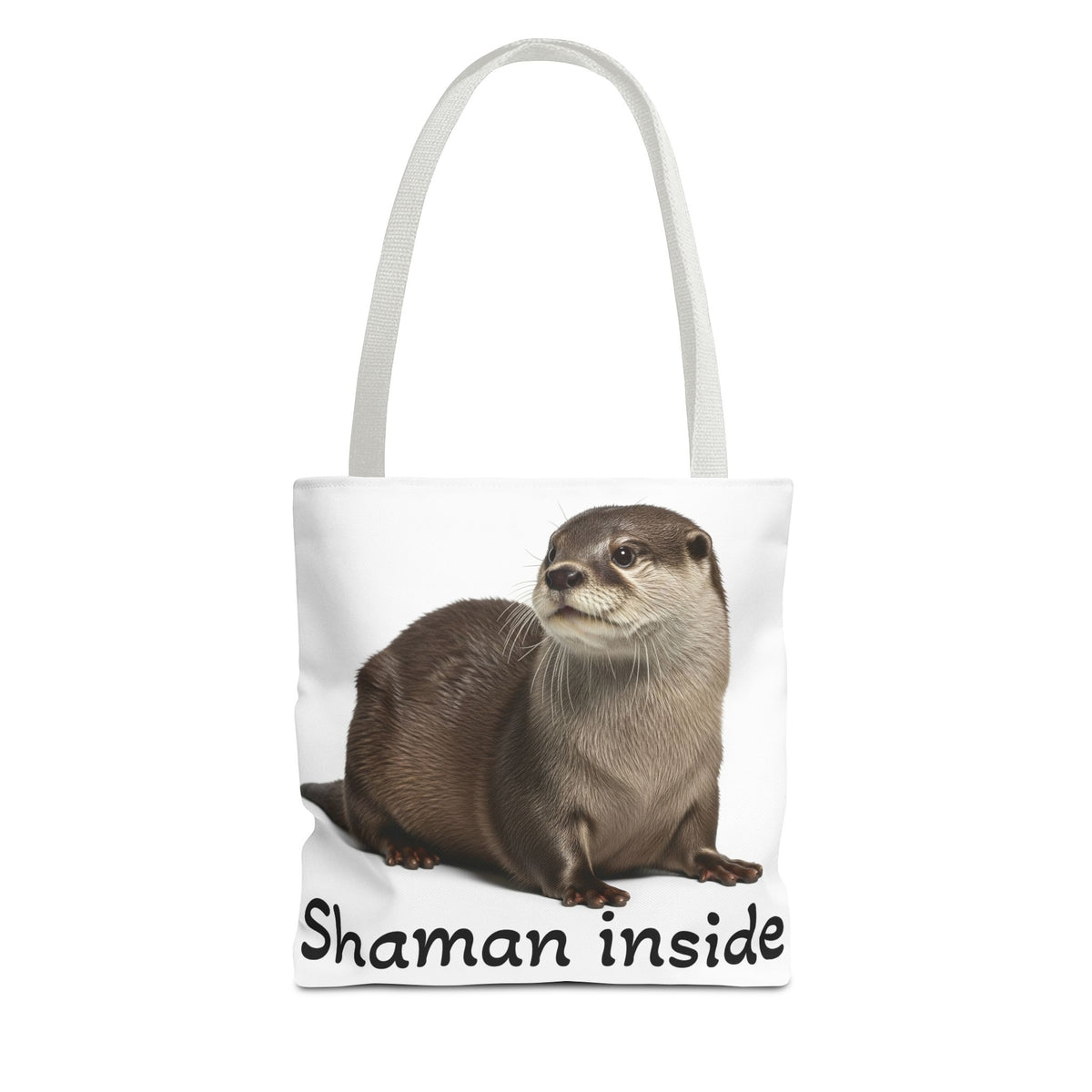 Borsa shopper "Shaman Inside" con lontra - Simpatica borsa boho con animali