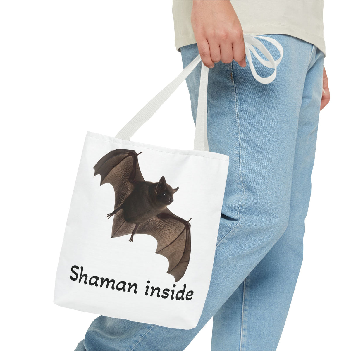 Shaman Inside Tote Bag – Bat Spirit Animal Canvas Tote