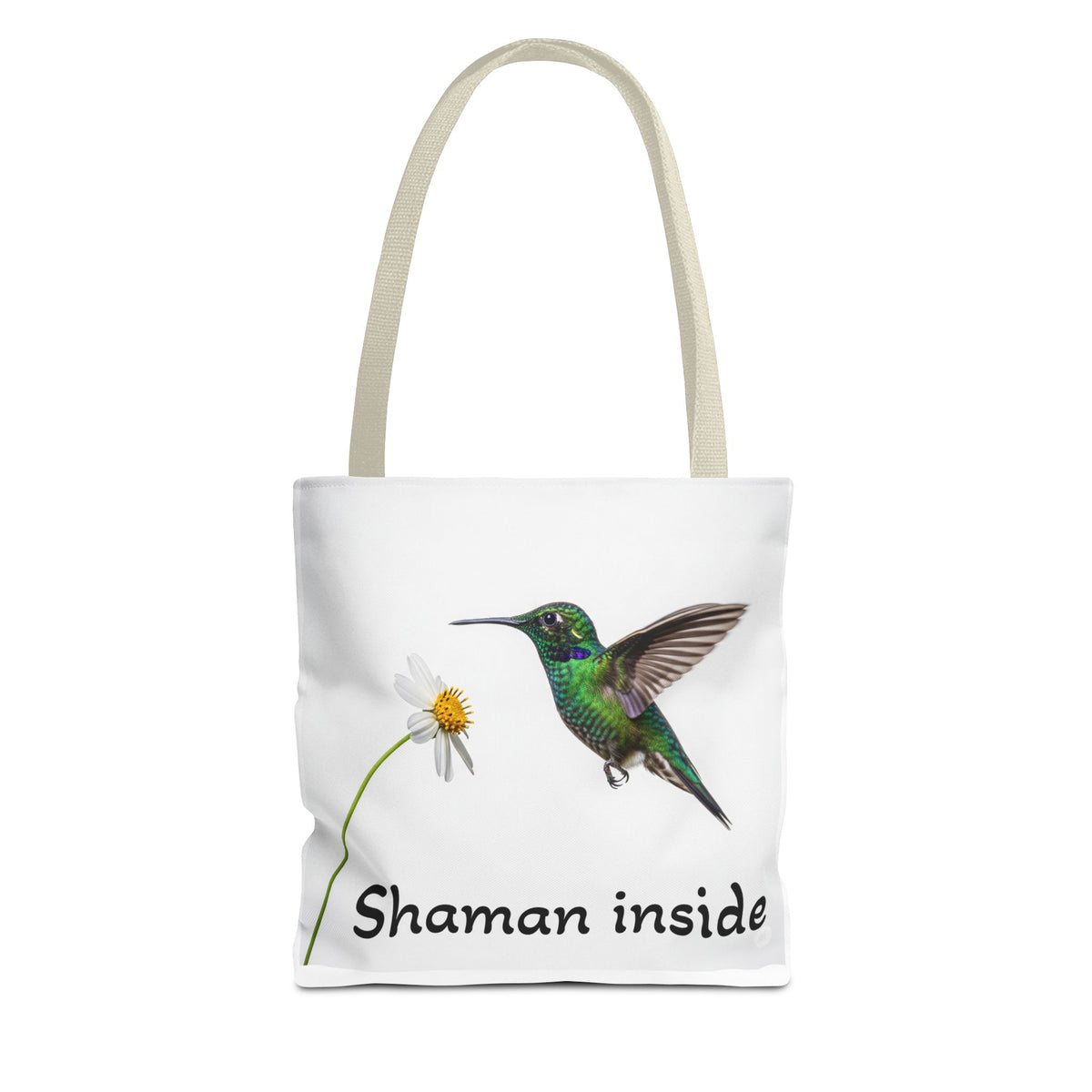 Borsa tote 'Shaman Inside' con colibrì — Shopper dallo spirito naturale