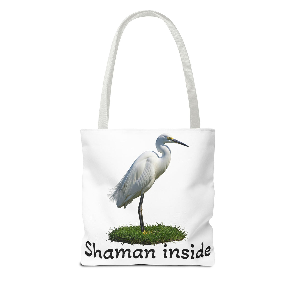 Heron 'Shaman Inside' Tote Bag — Spiritual Wildlife Canvas Tote