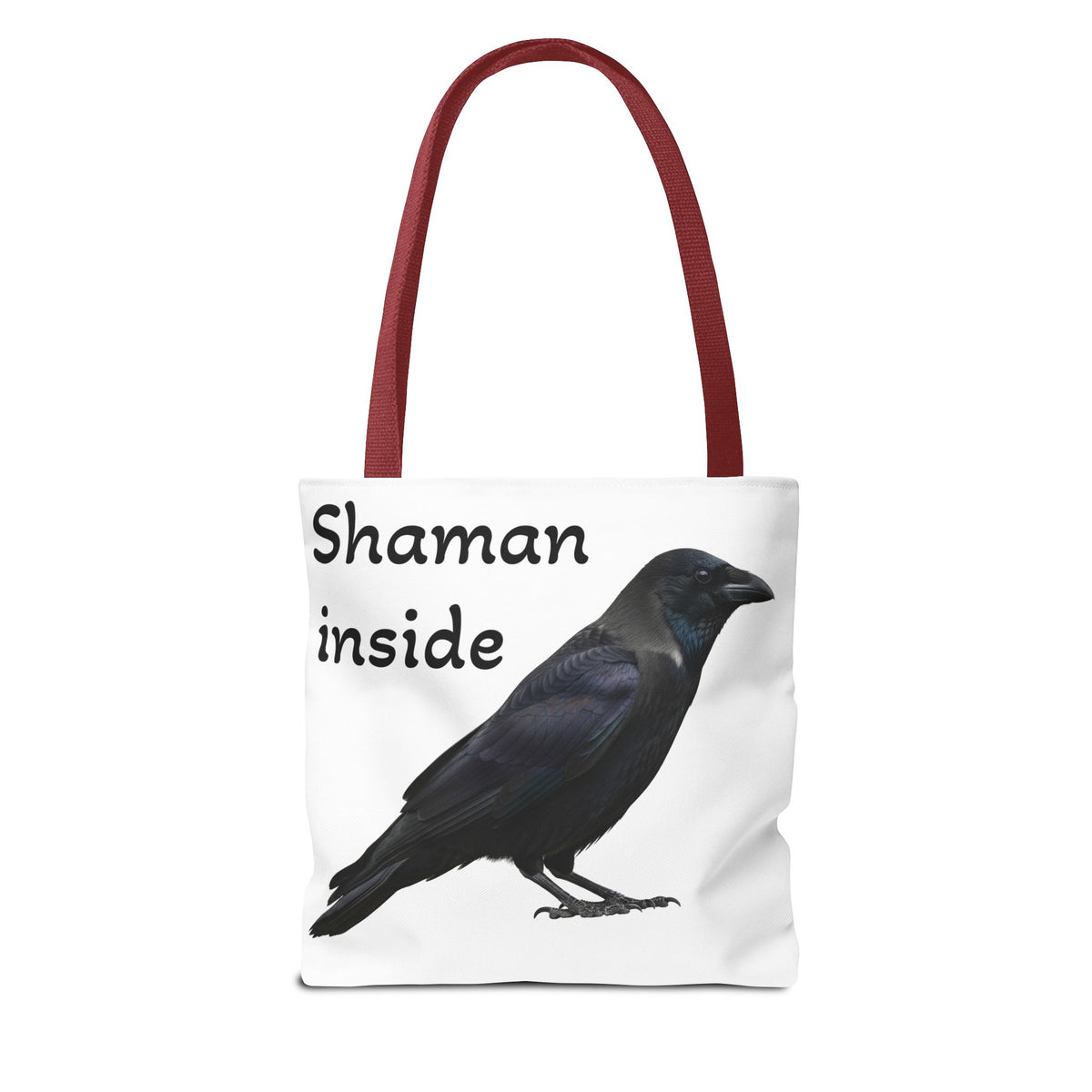 Shaman Inside Crow Tote Bag — Mystic Raven AOP Shopper